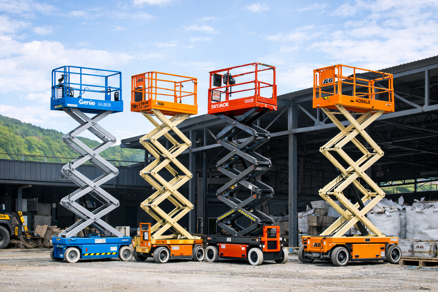 고소작업대 배경